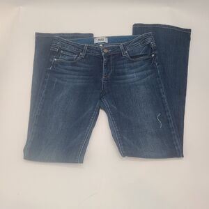 PAIGE Skyline Boot Blue Jeans 29 × 31 8 1/2" Rise Dark Wash